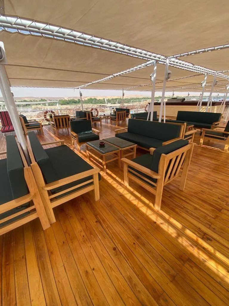 Sun deck of the MS King Tut III Nile Cruise Nile cruise